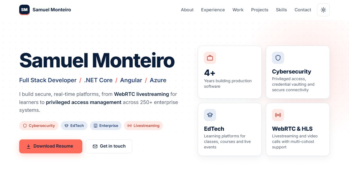 Samuel Monteiro — Full Stack Developer